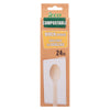 iECO Compostable Birch Spoons, 24-Pack