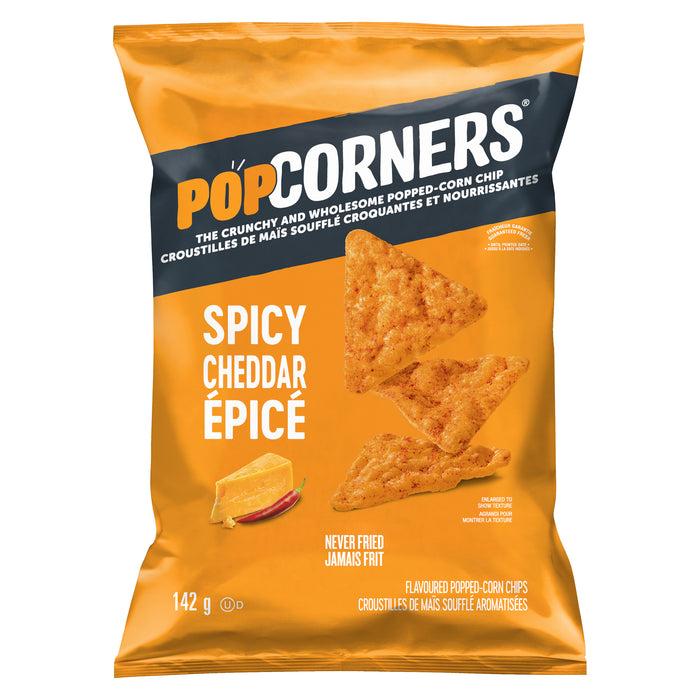PopCorners Spicy Cheddar Popped-Corn Snack, 142-g