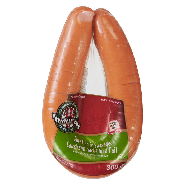 Grimm's Fine Foods saucisson haché fin à l'ail, 300 g