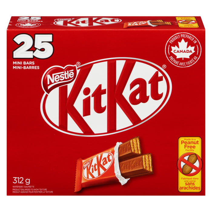 Barres de chocolat KitKat de Nestlé, emb. de 25
