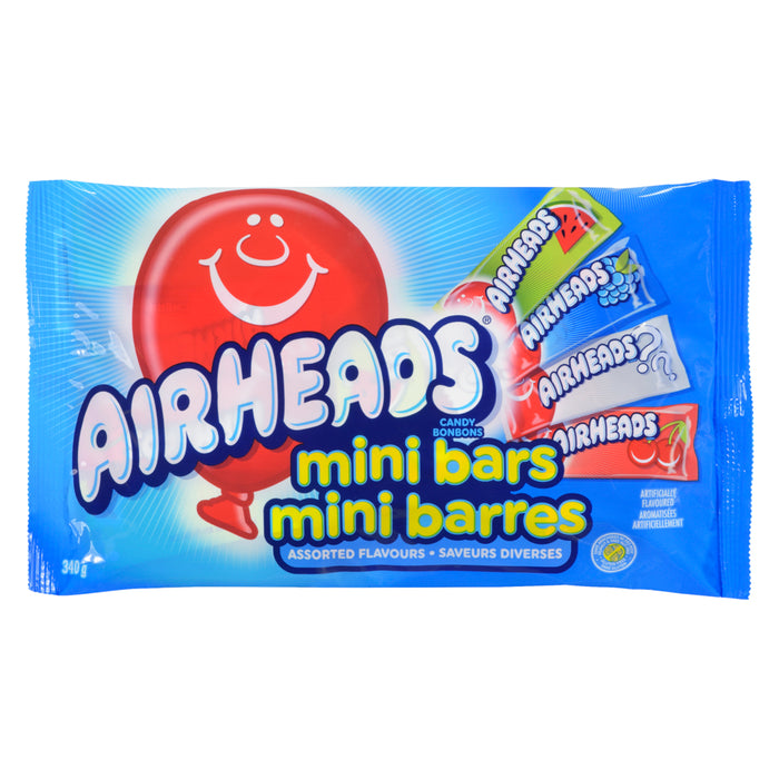 Mini barres de friandises Airheads, saveurs assorties, 340 g