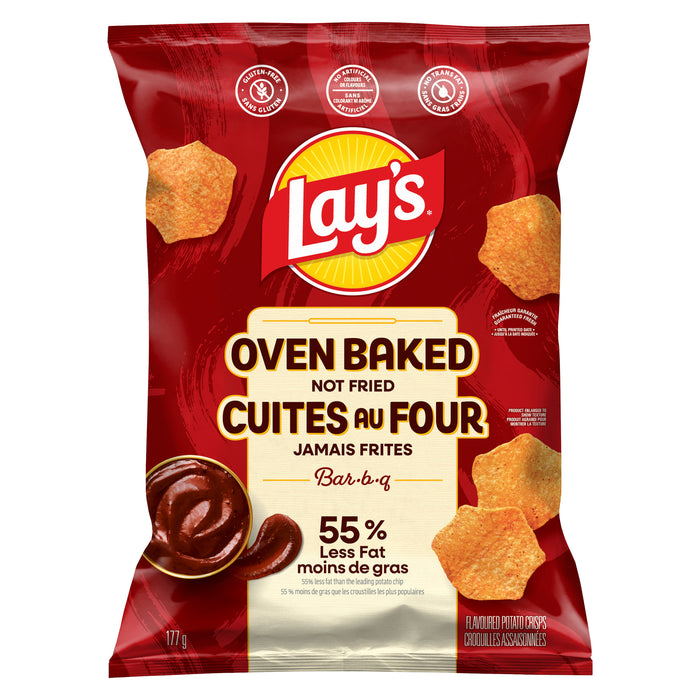Lay's Croustilles Assaisonnées Cuites au Four Bar-B-Q, 177 g