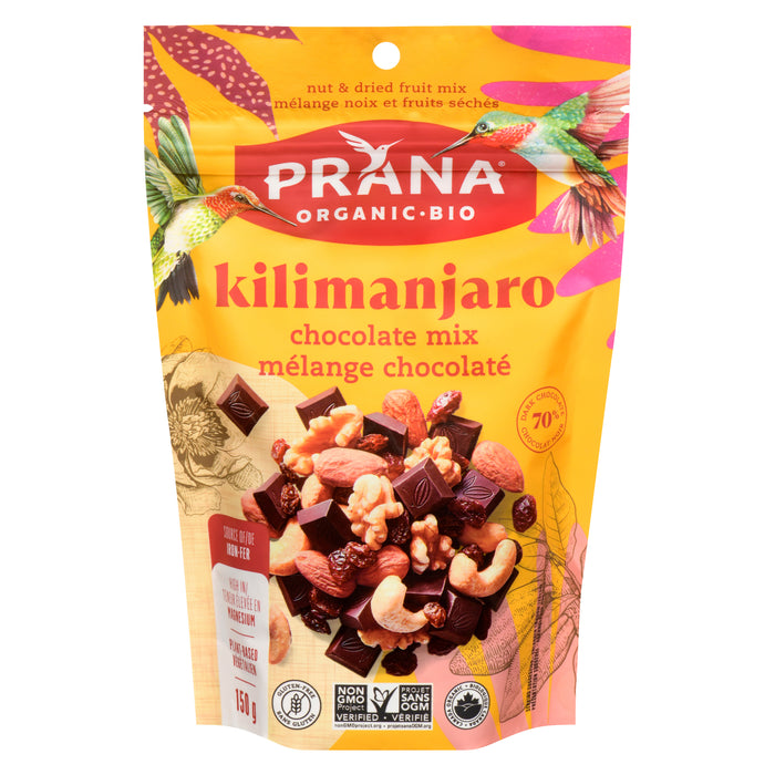 Prana mélange noix et fruits séchés Kilimanjaro mélange chocolaté, 150 g