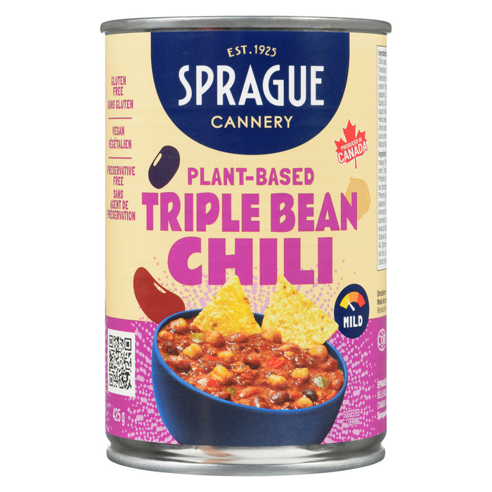 Sprague Vegan Meal Complement Triple Bean Chili, 425-g