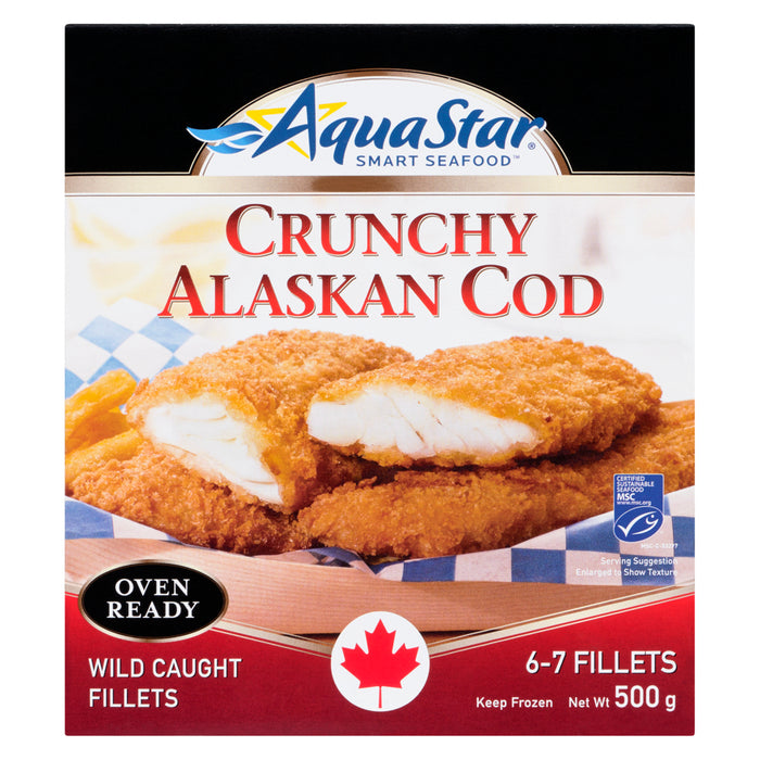 Aqua Star Wild Caught Crunchy Alaskan Cod Fillets, 500-g