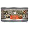 Zoë Food for Cats Pâté with Prairie Beef, 85 g