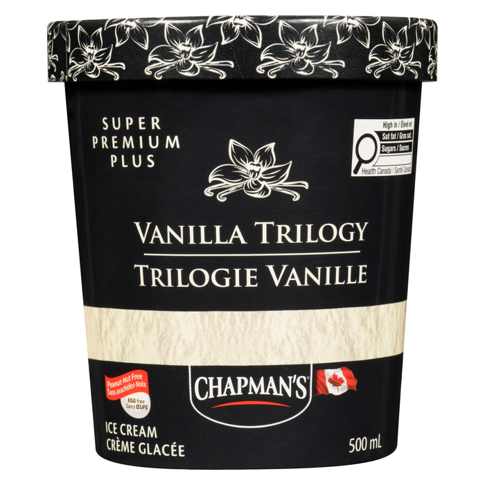 Chapman's Super Premium Plus Ice Cream Vanilla Trilogy, 500 ml
