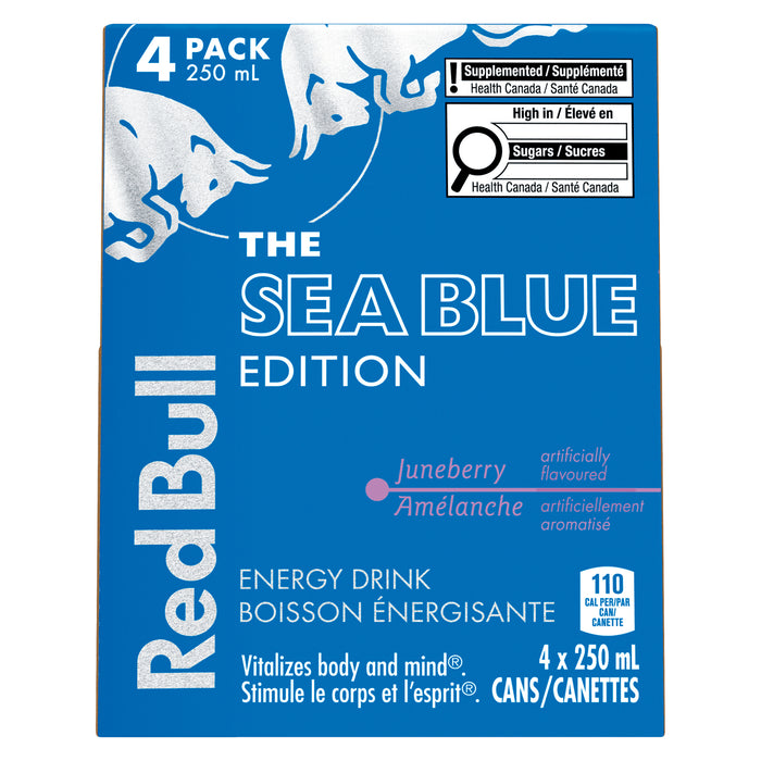 Red Bull The Summer Edition boisson énergisante amélanche, emballage de 4, 250 ml