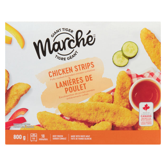 Lanières de poulet pané Marché Tigre Géant – 800 g