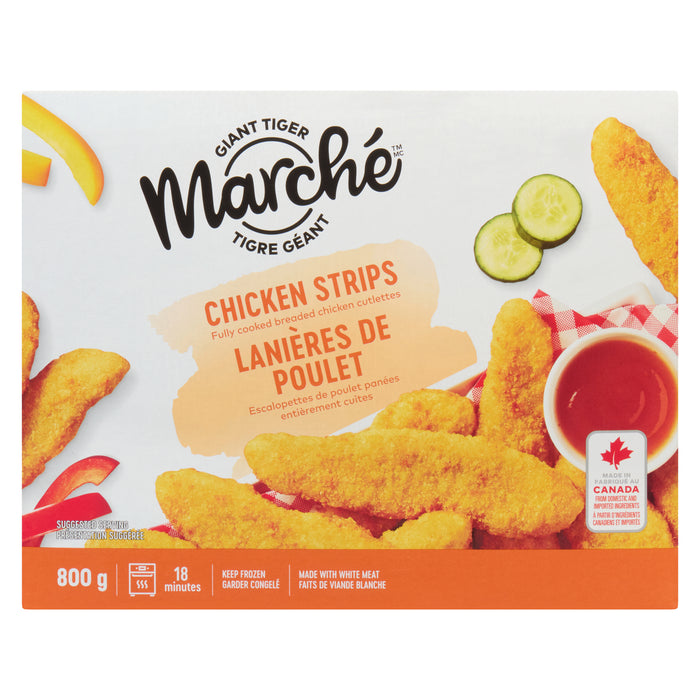 Giant Tiger Marché Breaded Chicken Strips, 800-g