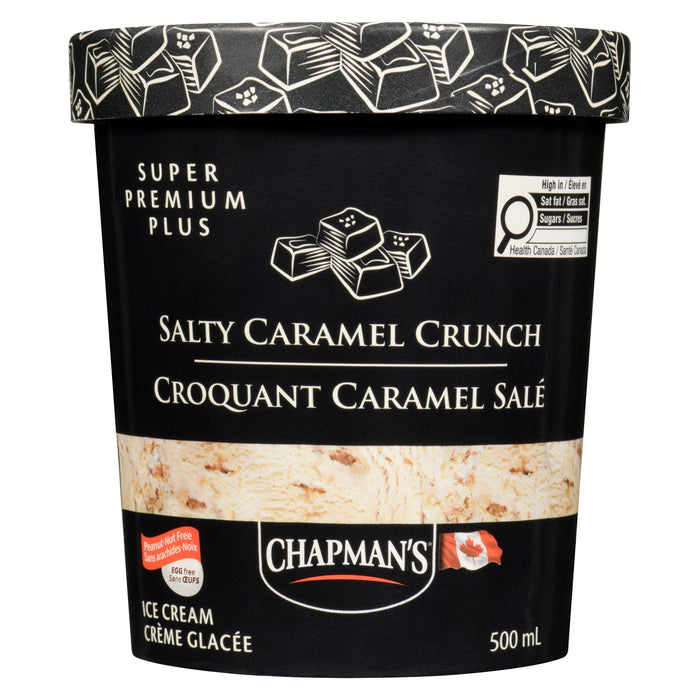Chapman's Super Premium Plus crème glacée croquant caramel salé, 500 ml