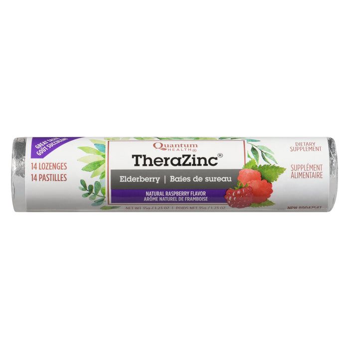 Thera Zinc pastilles aux baies de sureau arôme naturel de framboise, emballage de 14, 35 g