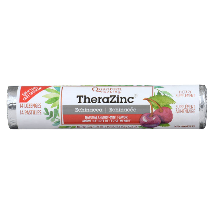 Quantum Health TheraZinc Echinacea Natural Cherry Mint Flavor Lozenges, 35-g