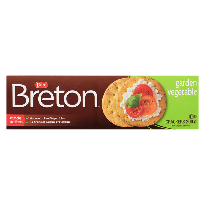 Breton Garden Vegetable Crackers, 200-g