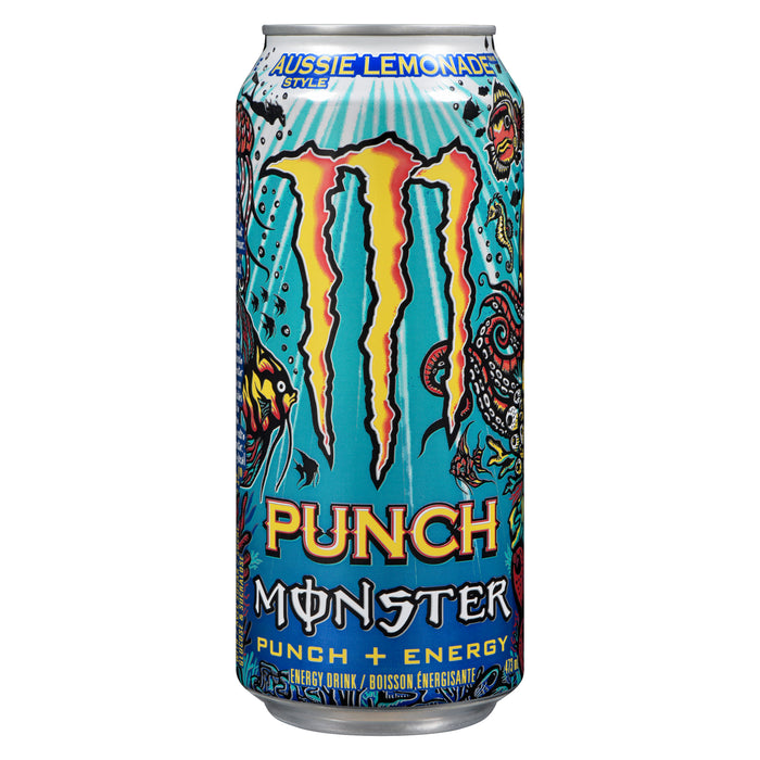 Monster Punch Energy Drink Aussie Style Lemonade, 473 ml