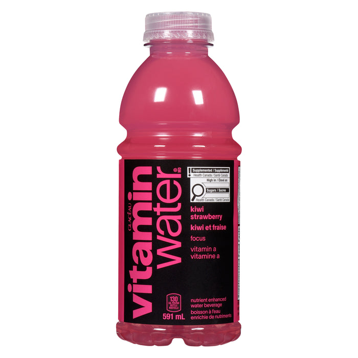 Glacéau Vitaminwater Nutrient Enhanced Water Beverage Focus Kiwi Strawberry, 591 ml