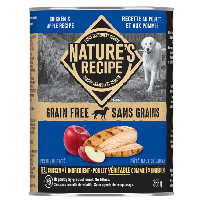 Nature's Recipe Premium Paté Chicken & Apple Recipe, 368 g