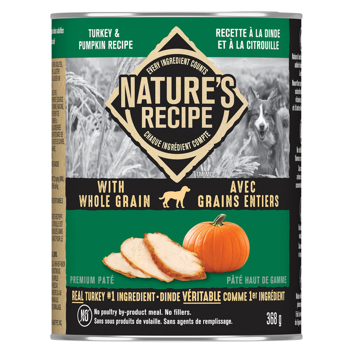 Nature’s Recipe Pâté Haut de Gamme Recette à la Dinde et à la Citrouille, 368 g