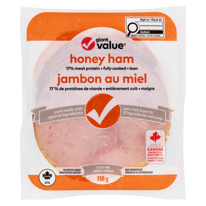 Giant Value Sliced Honey Ham, 150 g