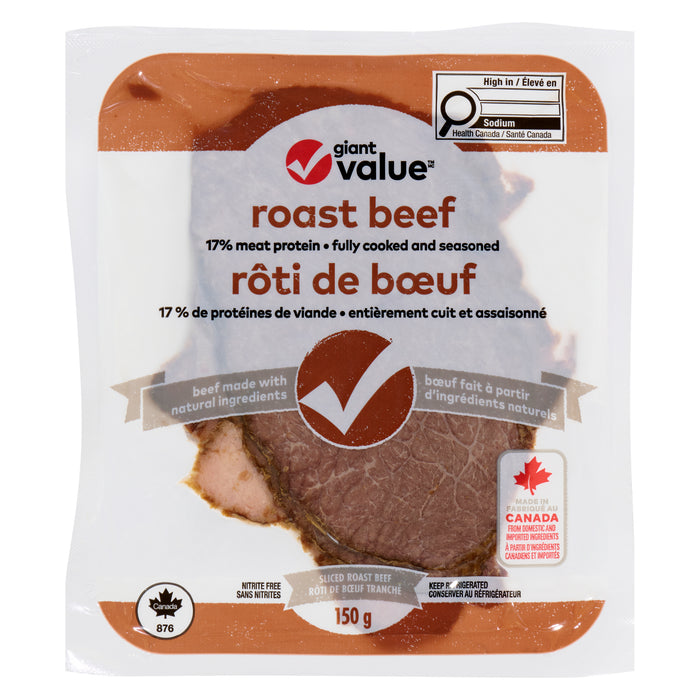 Rosbif en tranches Giant Value, 150 g