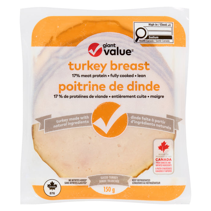 Poitrine de dinde Giant Value, 150 g