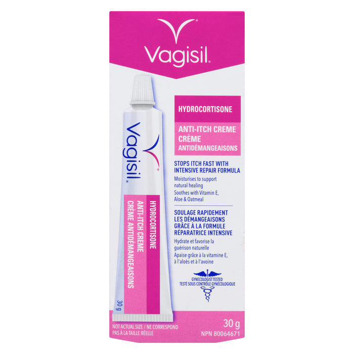 Vagisil Crème Antidémangeaisons Hydrocortisone, 30 g