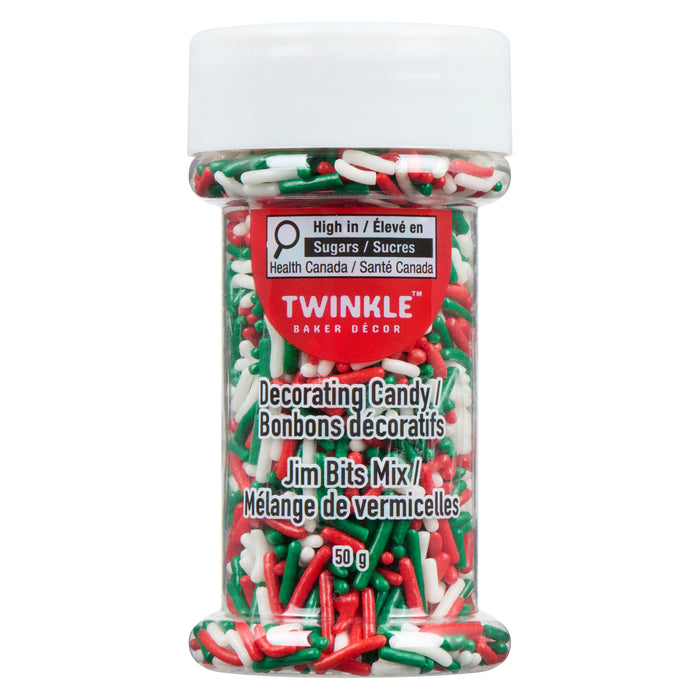 Twinkle Baker Décor Christmas Decorating Candy Jim Bits Mix, 50 g