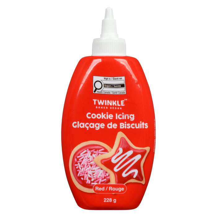 Twinkle Baker Décor Cookie Icing Red, 228 g
