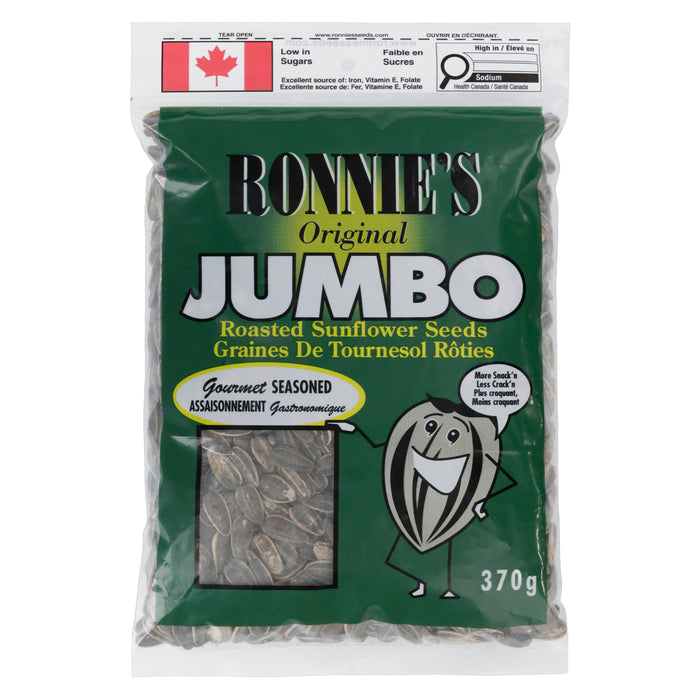 Ronnie's Original Jumbo Graines de Tournesol Rôties Assaisonnement Gastronomique, 370 g