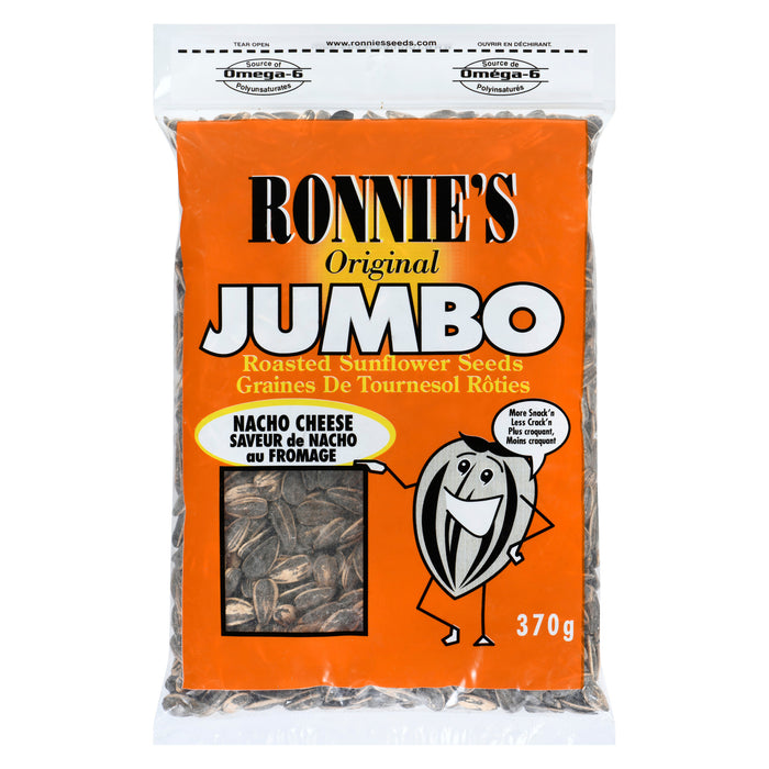 Ronnie's Nacho Cheese Flavoured Sunflower Seeds, 370 g