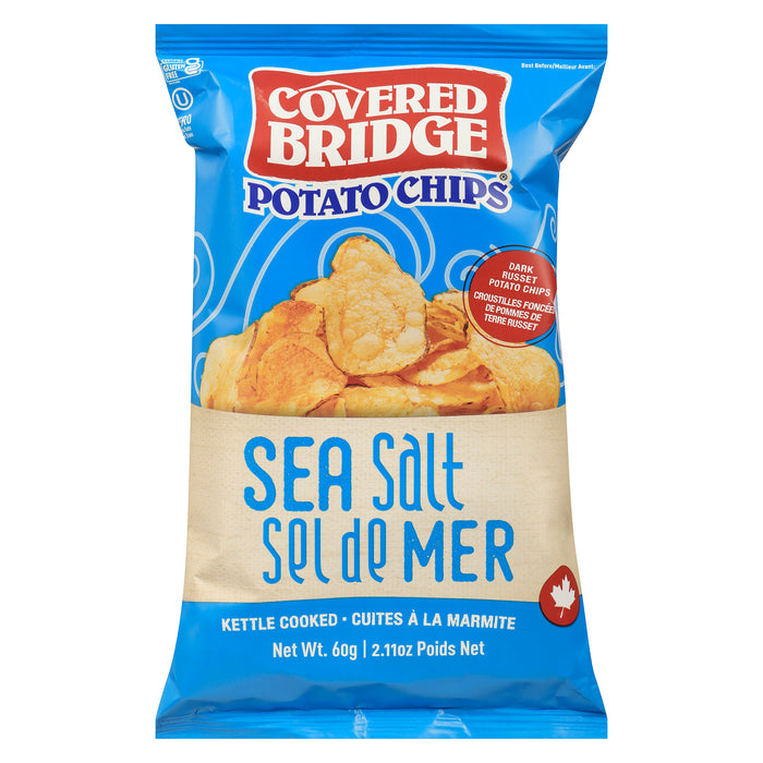 Covered Bridge Potato Chips Sel de Mer, 60 g