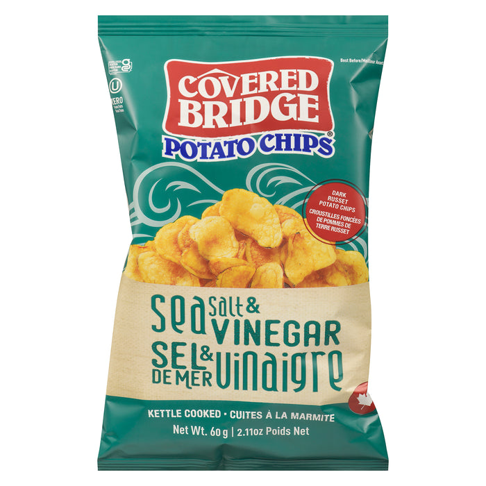 Covered Bridge Potato Chips Sea Salt & Vinegar, 60 g