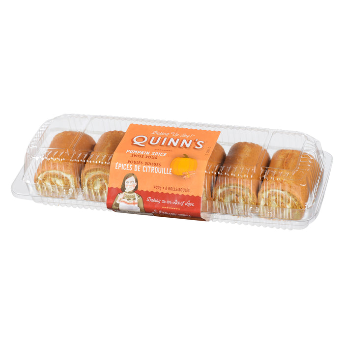 Quinn's roulés suisses épices de citrouille, emballage de 6, 400 g