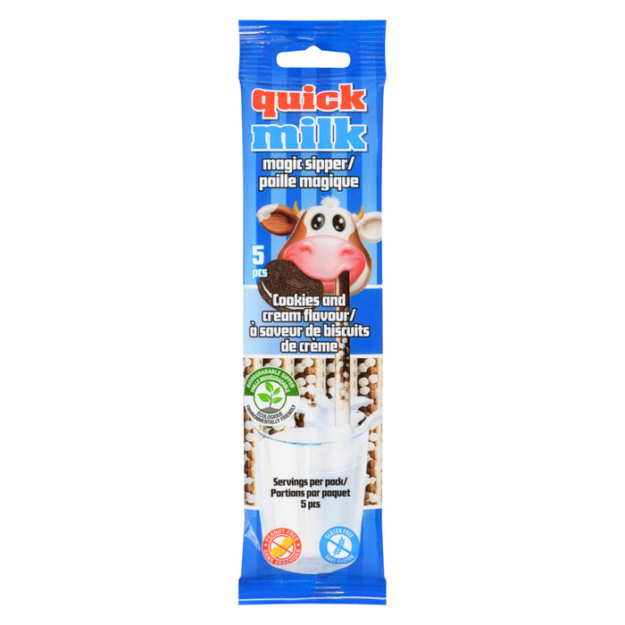 Quick Milk Paille Magique à Saveur de Biscuits de Crème emb. de 5 - 30 g