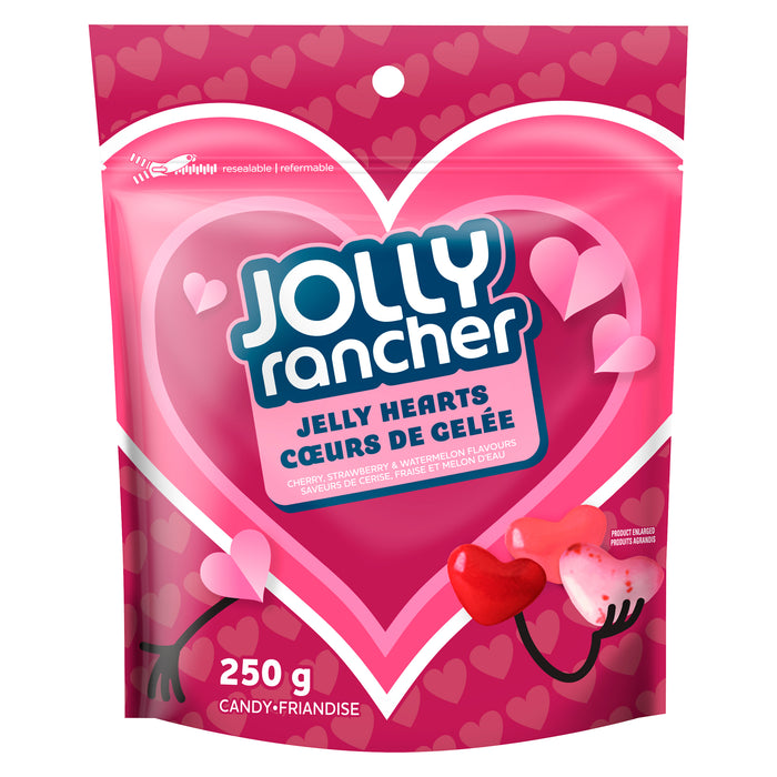 Jolly Rancher Friandise Cœurs de Gelée Saveurs de Cerise, Fraise et Melon d'Eau, 250 g