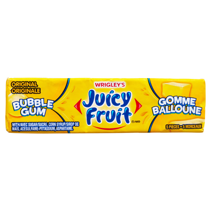 Juicy Fruit Original Bubble Gum, 5-Pack