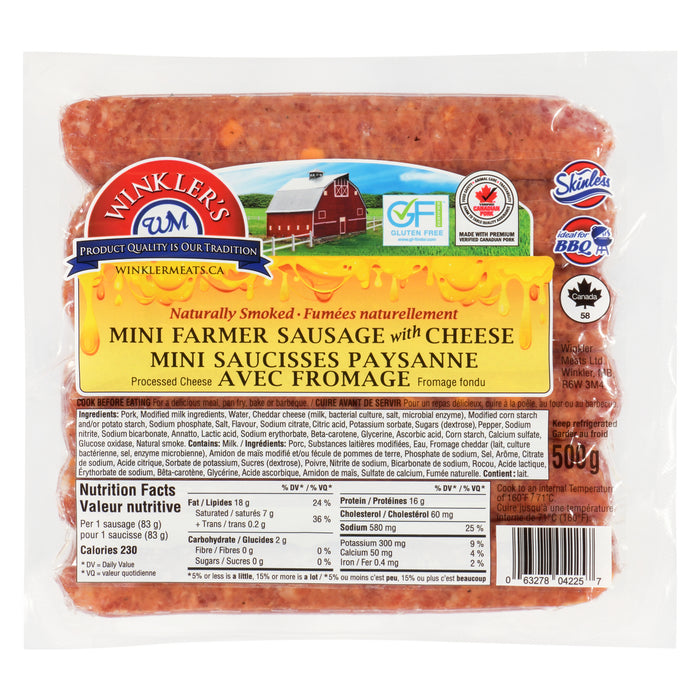 Saucisson fermier avec fromage Winkler, 500 g