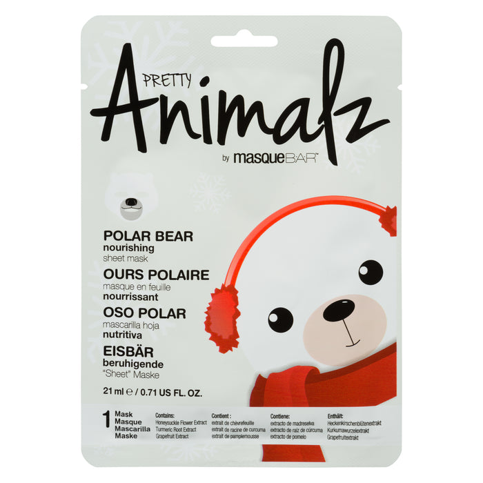 masque BAR Pretty Animalz Nourishing Sheet Mask Polar Bear, 21 ml