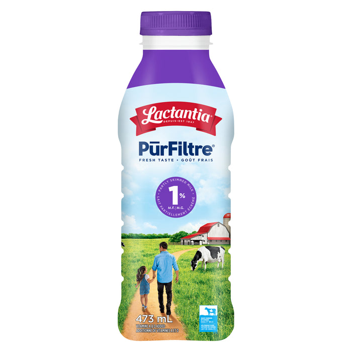 Lactantia PūrFiltre Partly Skimmed Milk 1% M.F., 473 ml