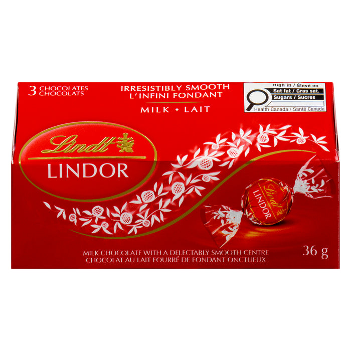 Lindt Lindor Milk Chocolate, 3-Pack