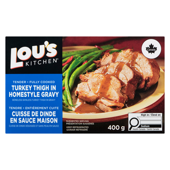 Lou's Kitchen Homestyle Turkey Roast Made with Dark Meat in Gravy, 400 g