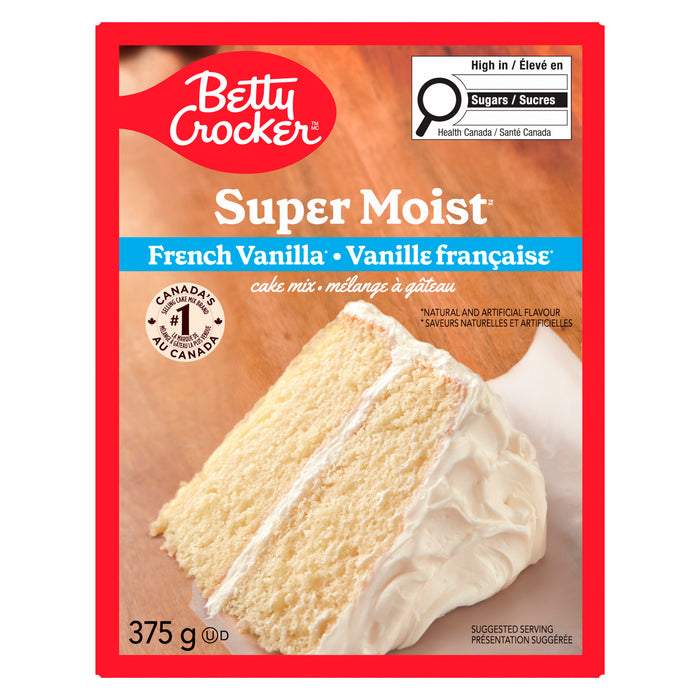 Betty Crocker Super Moist Mélange à Gâteau Vanille Française, 375 g