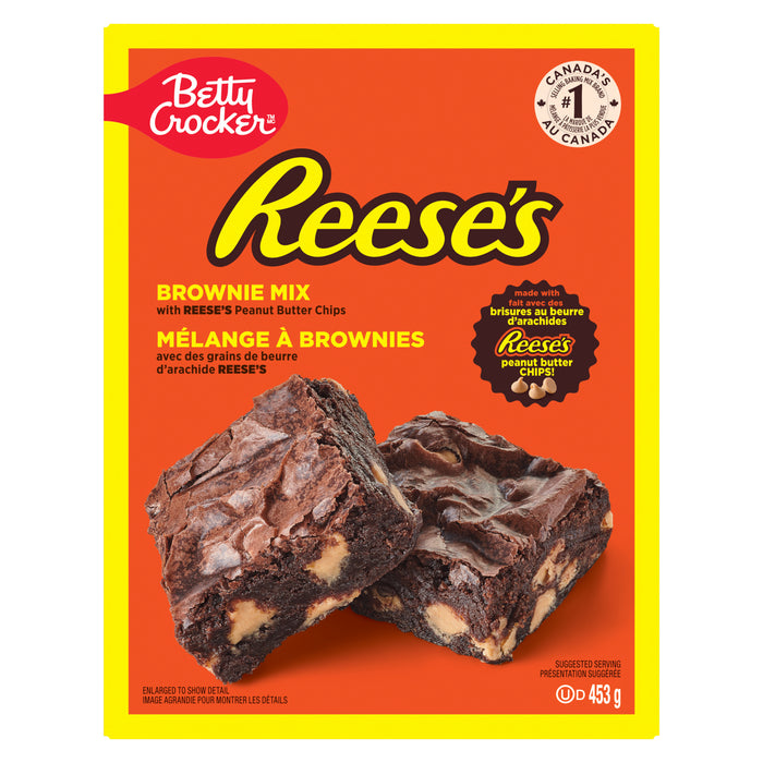 Betty Crocker Reese's Mélange à Brownies avec des Grains de Beurre d'Arachide Reese's, 453 g