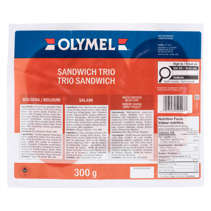 Olymel Trio de Sandwichs, 300 g