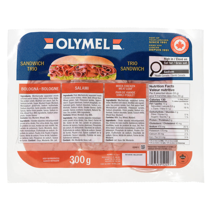 Olymel Trio de Sandwichs, 300 g