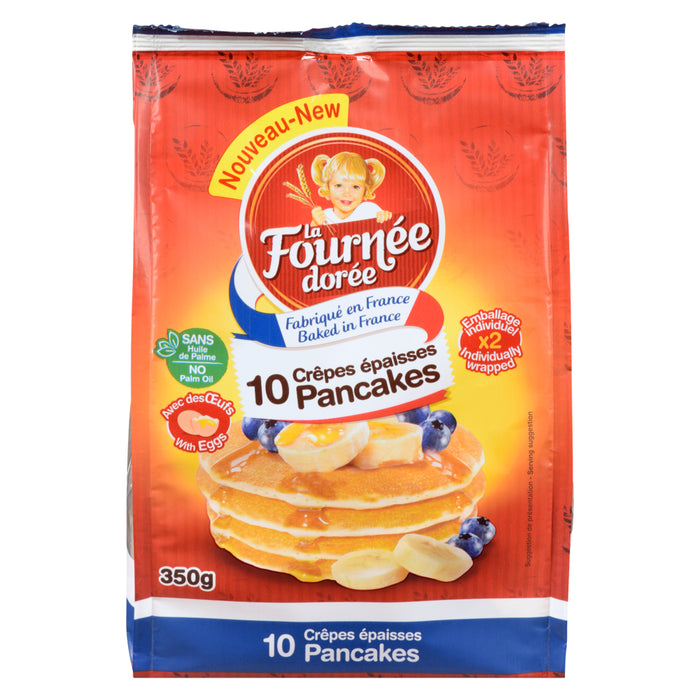 La Fournée Dorée Crêpe Epaisse 10 Crêpes Épaisses, 350 g