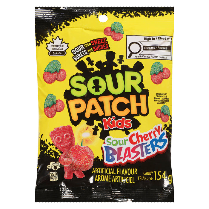 Sour Patch Kids Candy Sour Cherry Blasters, 154 g