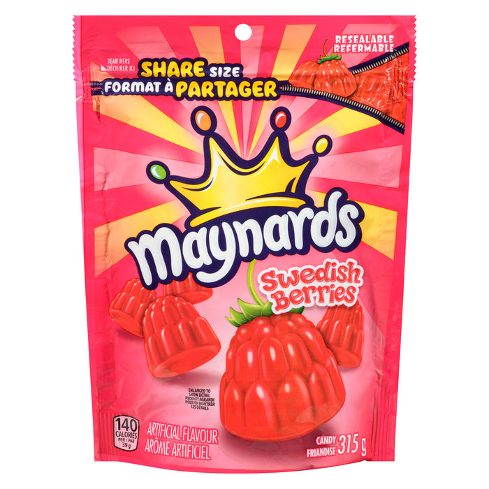 Maynards Candy Swedish Berries Share Size, 315 g