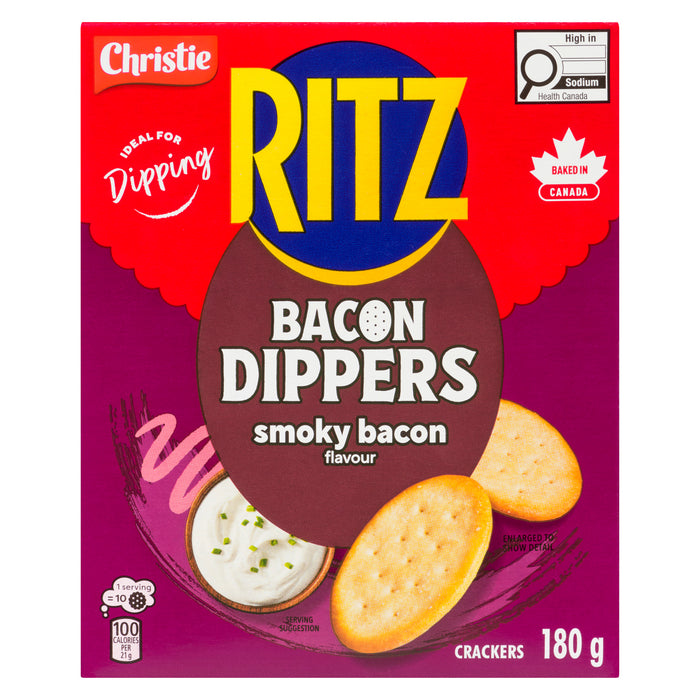 Christie Ritz Craquelins Dippers au Bacon Saveur Bacon Fumé, 180 g