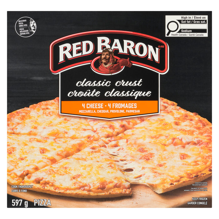 Red Baron Pizza Croûte Classique 4 Fromages, 597 g
